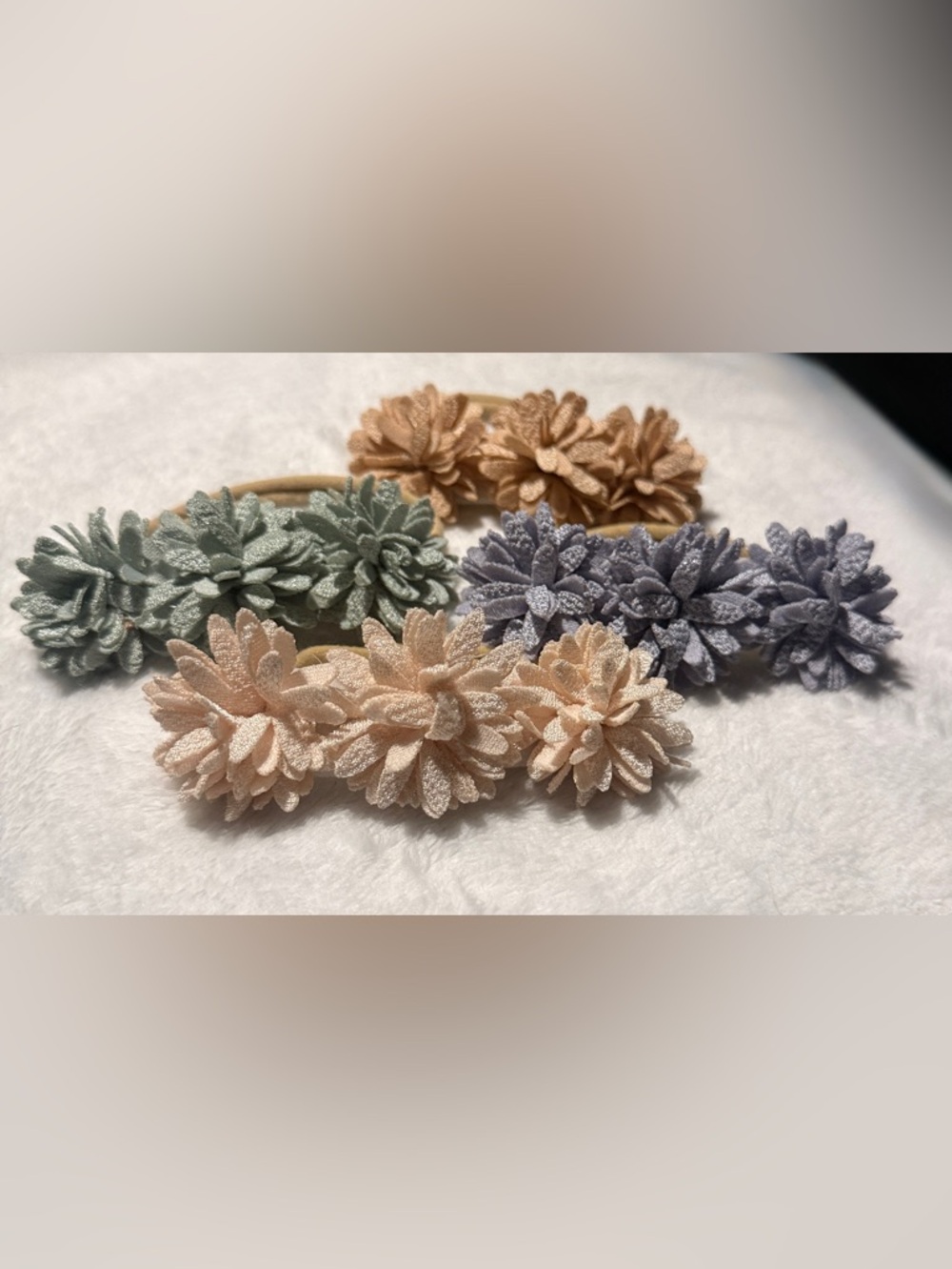 4 PCs Baby Girl Floral Elastic Headbands